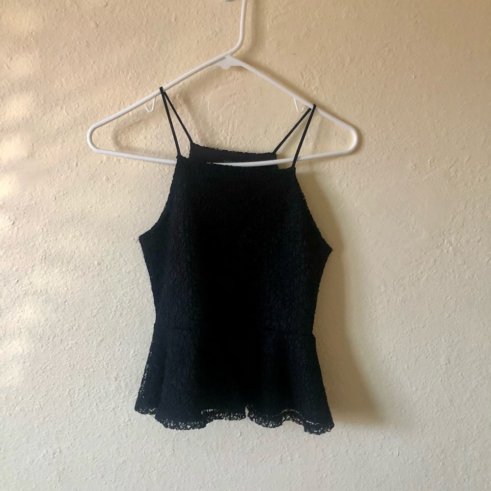 BLACK TOPSHOP HALTER TOP